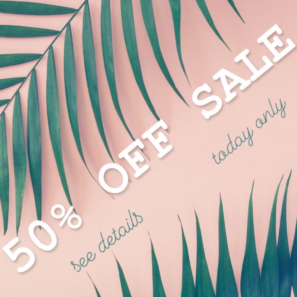 ENDED 50% OFF SALE - TODAY ONLY